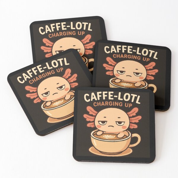 Item preview, Caffe-Lotl – Charging Up | Axolotl & Coffee Funny T-Shirt designed and sold by sasahe.