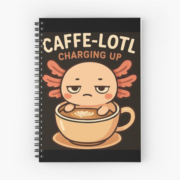Item preview, Caffe-Lotl – Charging Up | Axolotl & Coffee Funny T-Shirt designed and sold by sasahe.