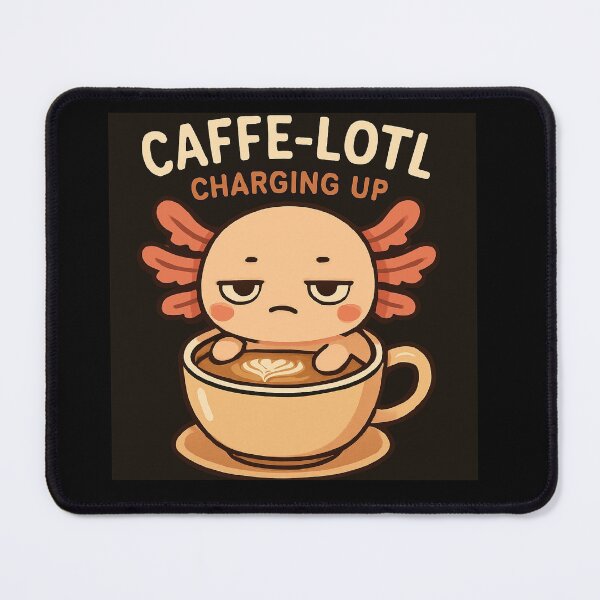 Item preview, Caffe-Lotl – Charging Up | Axolotl & Coffee Funny T-Shirt designed and sold by sasahe.