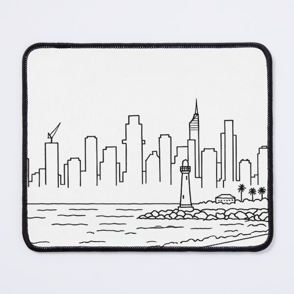Item preview, Coastal City Silhouette designed and sold by SmashedApples.