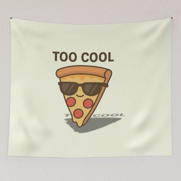 Item preview, Too Cool – Funny Cool Pizza Slice Wearing Sunglasses Cartoon Illustration designed and sold by konthai.familyart.