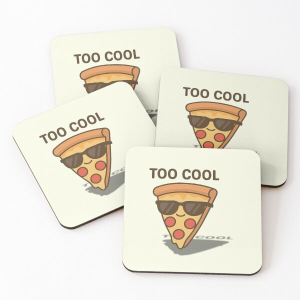 Item preview, Too Cool – Funny Cool Pizza Slice Wearing Sunglasses Cartoon Illustration designed and sold by konthai.familyart.