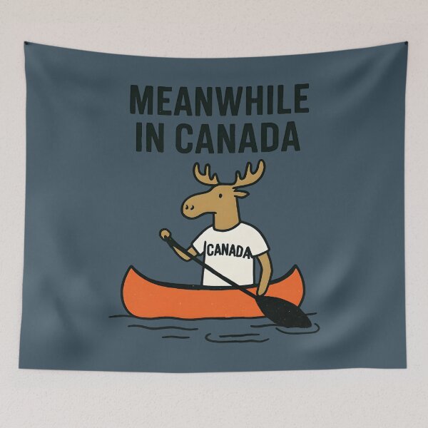 Item preview, Meanwhile In Canada Moose Canoeing  designed and sold by HowToCanadian.