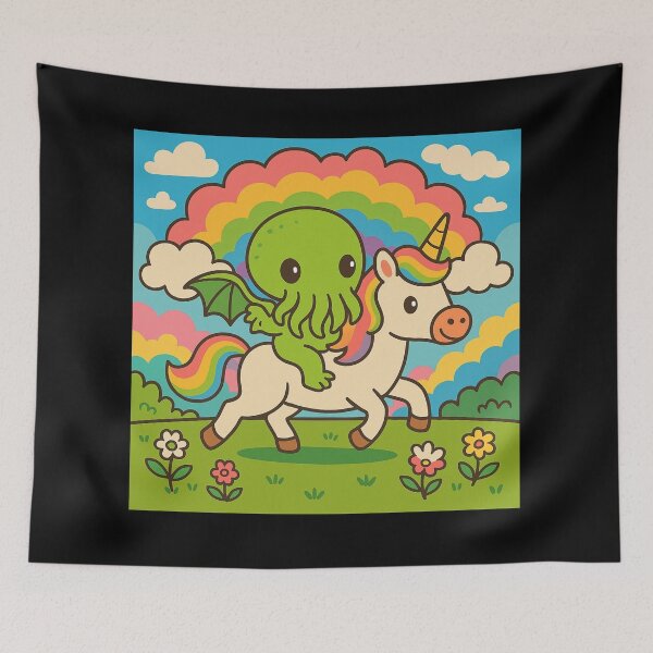Item preview, Cthulhu with Unicorn 2 designed and sold by CatManDrew.