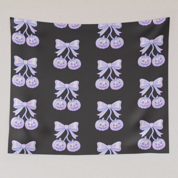 Item preview, Pumpkin Cherries Bow Girly Halloween Spooky Season Vintage Y2K Retro designed and sold by SunfullyYours.