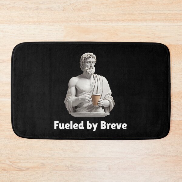 Item preview, Fueled by Breve - Stoic Statue Holding A Cup of Breve Coffee - Stoicism Art designed and sold by LexaArtworks.