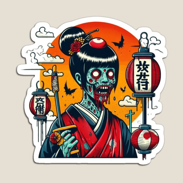 Artikelvorschau, Japanischer Zombie entworfen und verkauft von Shirtabell.