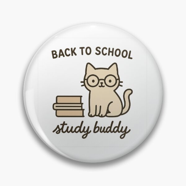 Item preview, Back to School Study Buddy Cute Cat with Glasses and Books designed and sold by Fantsy-world.