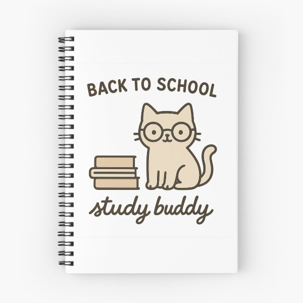 Item preview, Back to School Study Buddy Cute Cat with Glasses and Books designed and sold by Fantsy-world.