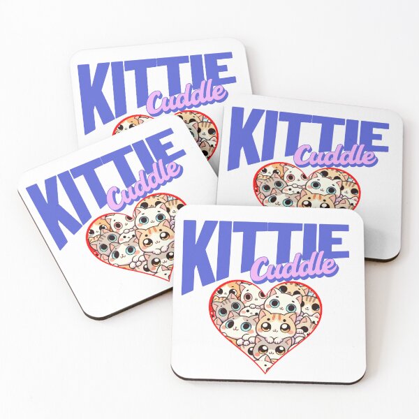 Item preview, Kittie Cuddle Heart - Cute Kawaii Cats & Kittens Pile Design designed and sold by NSB-Design.