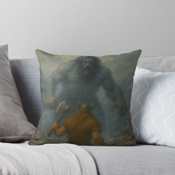 Item preview, Epic Viking vs Frost Giant – Norse Mythology Fantasy Art designed and sold by NorseDrip.