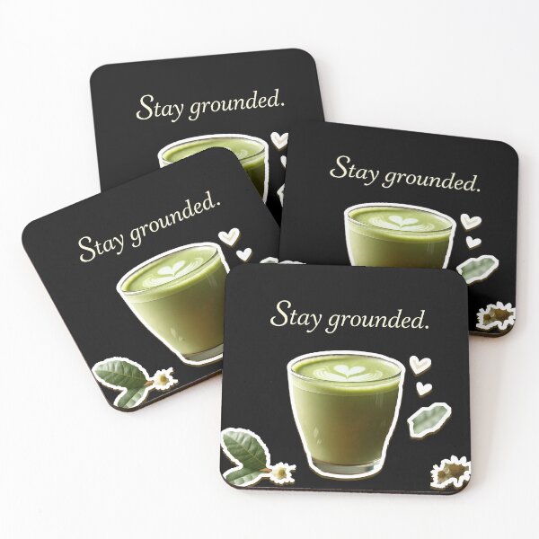 Item preview, Stay Grounded – Earthy Green Matcha Latte Aesthetic designed and sold by 001Haiba.