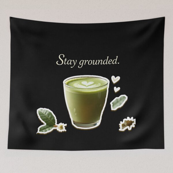Artikelvorschau, Bleiben Sie geerdet – Erdig-grüne Matcha-Latte-Ästhetik entworfen und verkauft von 001Haiba.