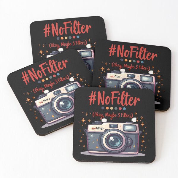 Item preview, #NoFilter (Okay, Maybe 3 Filters) – Funny Social Media T-Shirt Design designed and sold by Orriv.