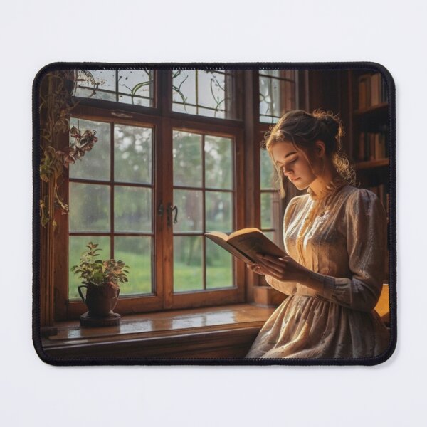 Item preview, Raindrops and Pages: A Victorian Reading Moment designed and sold by BlareBlare.