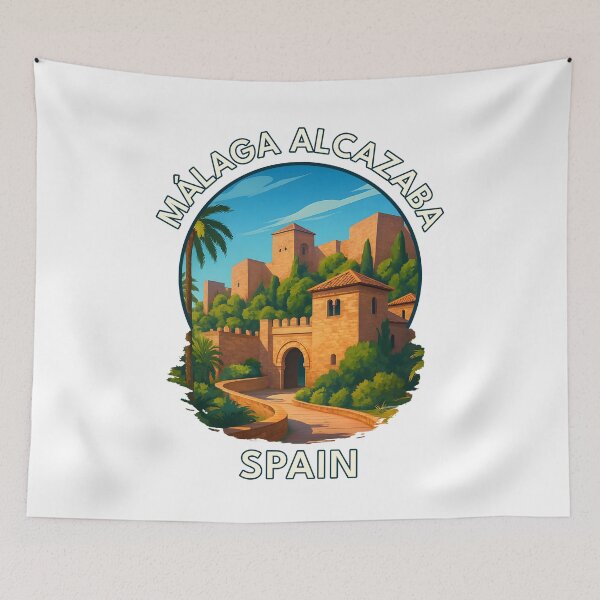 Item preview, Málaga Alcazaba Fortress – Historic Andalusian Castle & Mediterranean Scenery designed and sold by inkNext.
