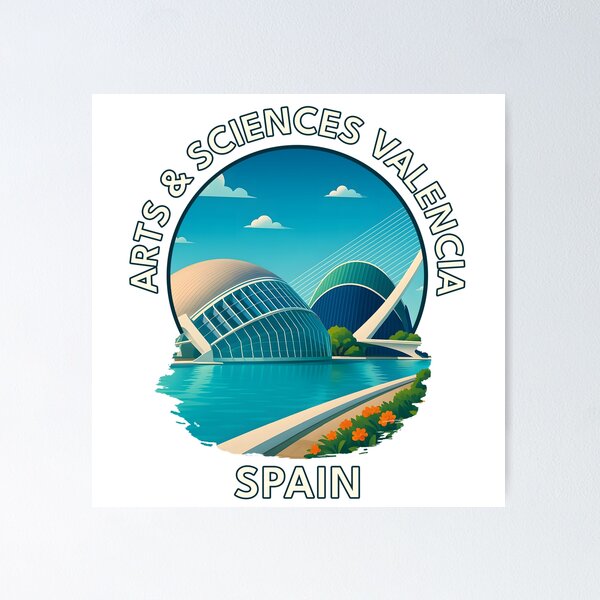 Item preview, City of Arts and Sciences – Valencia Spain Architecture Illustration designed and sold by inkNext.