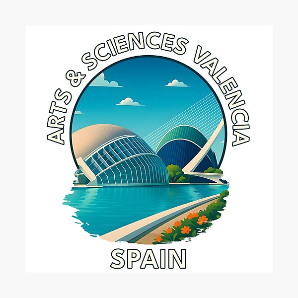 Item preview, City of Arts and Sciences – Valencia Spain Architecture Illustration designed and sold by inkNext.
