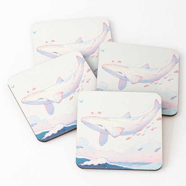 Item preview, Flying Pastel Whale Over the Ocean designed and sold by KiraChie.