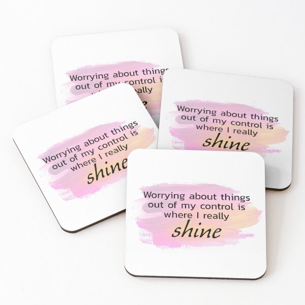 Item preview, Worrying about things out of my control is where I really shine pink and orange designed and sold by Thought2reality.