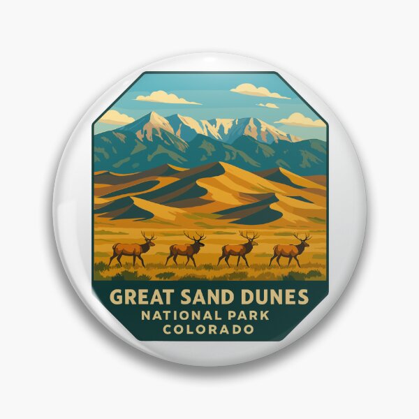 Item preview, Great Sand Dunes National Park Retro Sticker designed and sold by Ismeal Von.