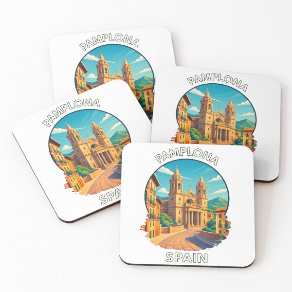 Item preview, Pamplona Old Town – Historic Spain Cityscape Travel Art designed and sold by inkNext.