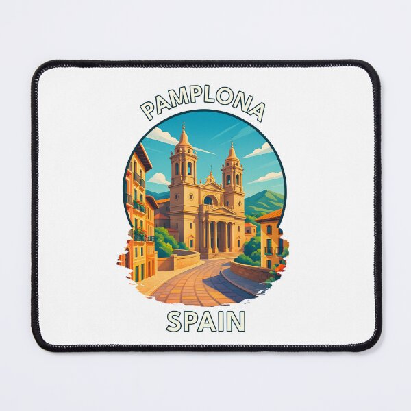 Item preview, Pamplona Old Town – Historic Spain Cityscape Travel Art designed and sold by inkNext.