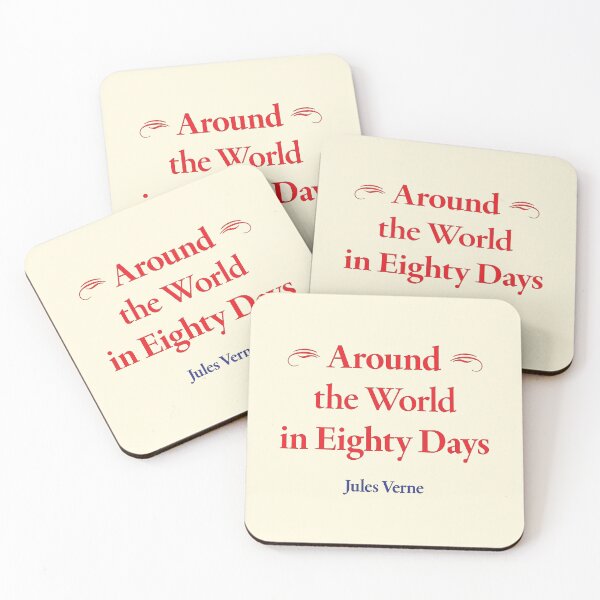 Item preview, Jules Verne, Around the World in Eighty Days, French Novelist, Poet and Playwright, Classic Literature designed and sold by CharlottePlaceArt.