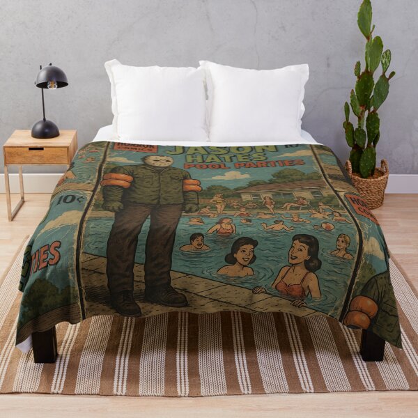 Item preview, Jason hates pool parties - Classic Horror Movie Parody designed and sold by bapupa.