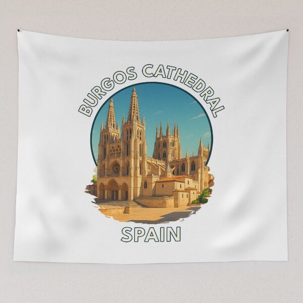 Item preview, Burgos Cathedral Spain – Gothic Architecture & Historic Landmark Illustration designed and sold by inkNext.