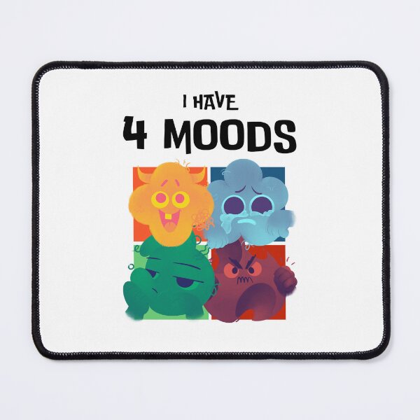 Item preview, I Have 4 Moods – Funny Cartoon Faces Design designed and sold by WaviStudio.
