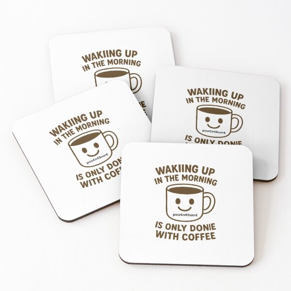 Item preview, Waking Up in the Morning is Only Done with Coffee – Design Amuzant cu Cană Veselă designed and sold by AkaMix1.