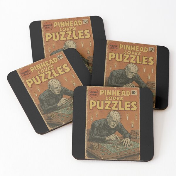 Item preview, Pinhead loves puzzles  - Classic Horror Movie Parody designed and sold by bapupa.