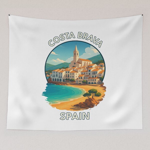 Item preview, Costa Brava Catalonia – Mediterranean Coastal Village Art Print designed and sold by inkNext.