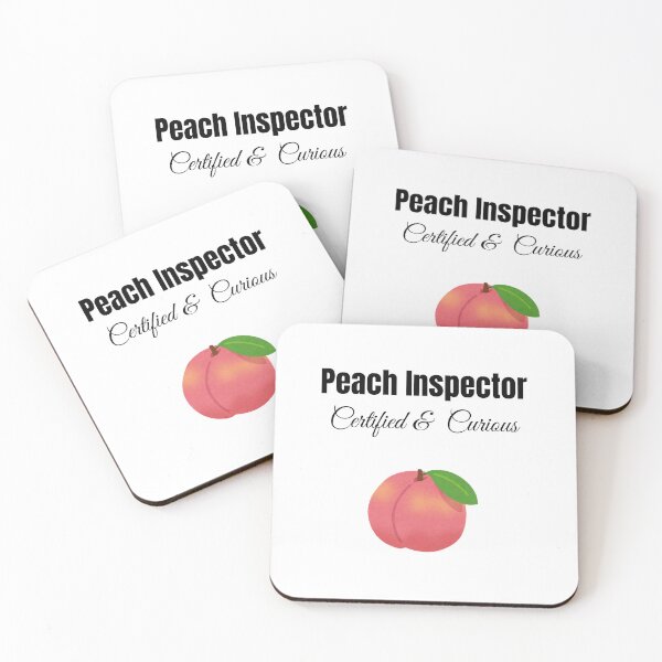 Item preview, Peach Inspector – Funny Fruit Pun Shirt designed and sold by Donataris-Place.