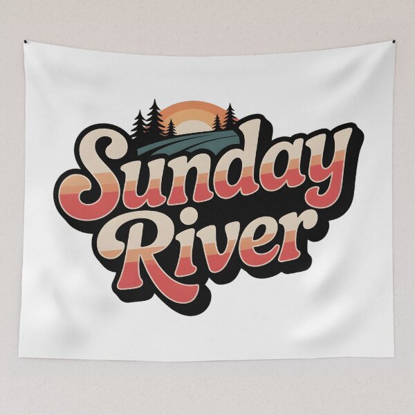Item preview, Sunday River Retro Mountain Design – Vintage Ski Resort Adventure Art designed and sold by tokyojeff.
