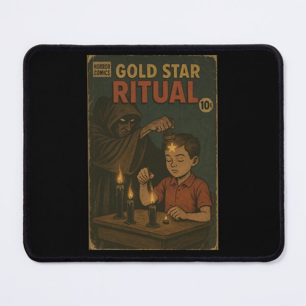 Item preview, Gold Star Ritual  - Retro Horror Cover Art designed and sold by bapupa.