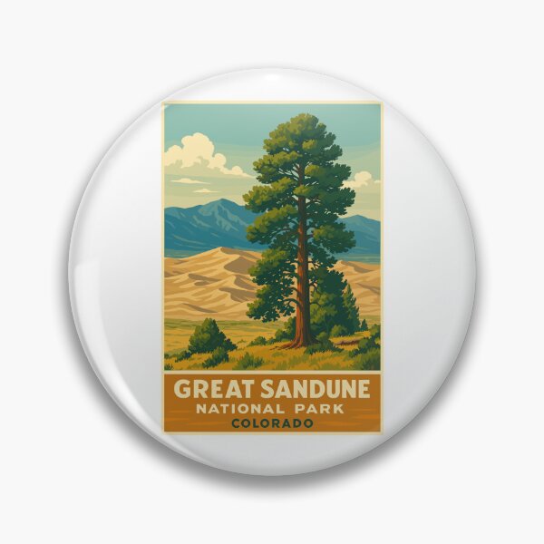 Item preview, Great Sand Dunes National Park Retro Sticker designed and sold by Ismeal Von.
