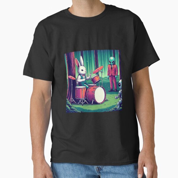 Item preview, Drummer cute bunny  designed and sold by Dogandesighn.