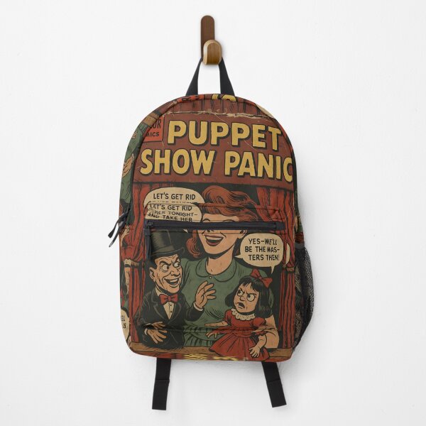 Item preview, Puppet Show Panic - Retro Horror Cover Art designed and sold by bapupa.
