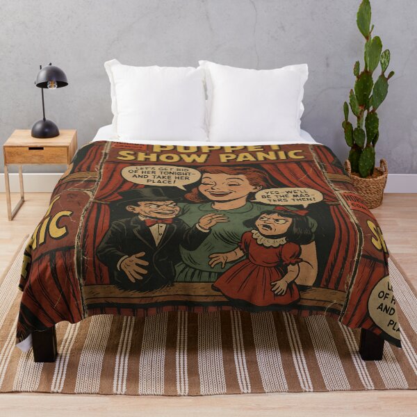 Item preview, Puppet Show Panic  - Retro Horror Cover Art designed and sold by bapupa.