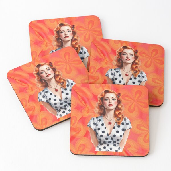 Item preview, Retro Redhair Bombshell Pin-Up designed and sold by Pin-Up Luxe Collective.