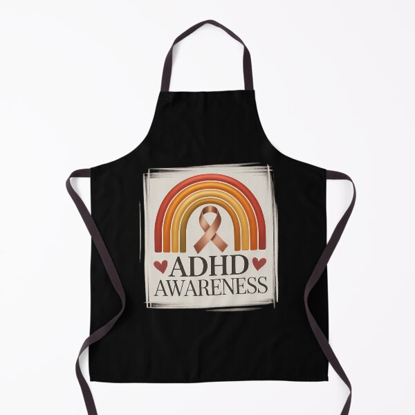 Item preview, ADHD Awareness Bleached Rainbow Orange Ribbon designed and sold by WalshDrawnLaugh.