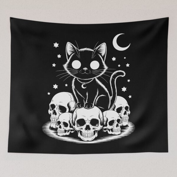 Item preview, Cute Halloween Kitten Cat Gothic Aesthetic designed and sold by WalshDrawnLaugh.