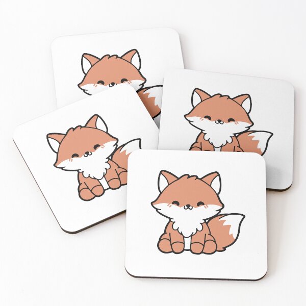 Item preview, Cute and Tiny Happy Fox In Brown and White designed and sold by Your  Dream.