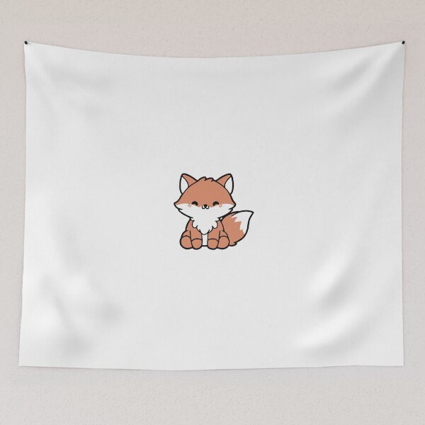 Item preview, Cute and Tiny Happy Fox In Brown and White designed and sold by Your  Dream.