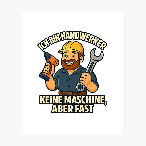 Item preview, “I am a craftsman – not a machine, but almost!” designed and sold by Boule1979.