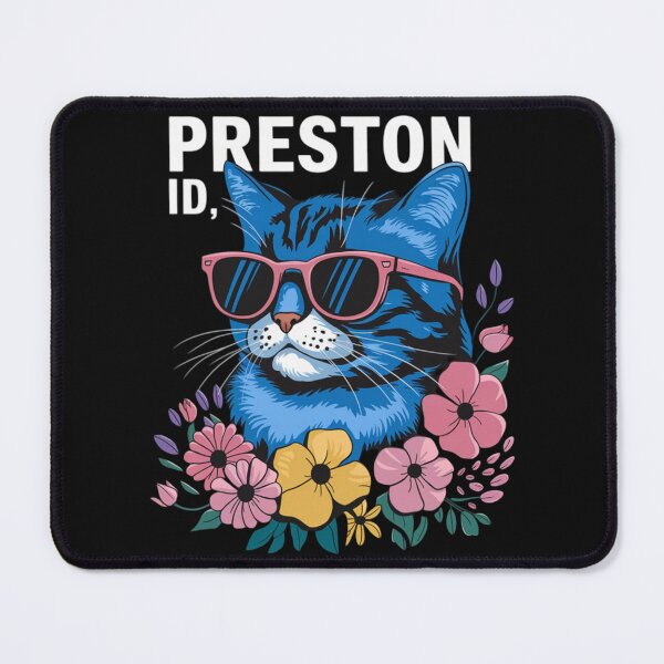 Item preview, Preston Idaho Cat Wearing Sunglasses and Flowers designed and sold by ConceptualVibes.