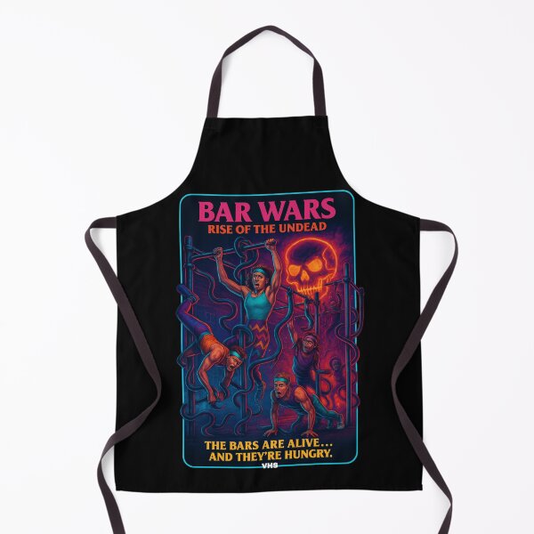 Item preview, Bar Wars: Rise of the Undead – Retro 80s Horror Street Workout VHS Style T-Shirt designed and sold by Neon Nightmare.