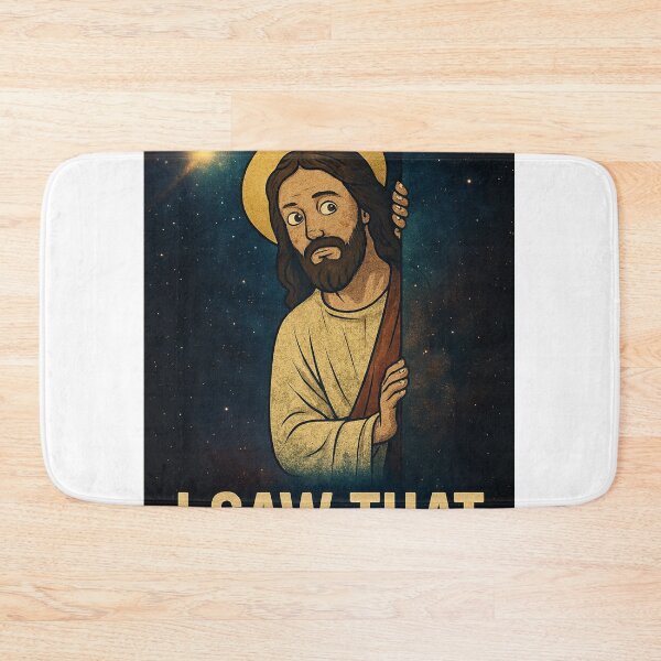 Item preview, Funny Cosmic Jesus Meme "I Saw That" – Christian Humor Space Design designed and sold by TrendyTeeCenter.
